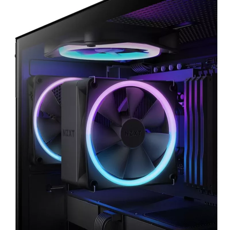 Arrefecedor de CPU NZXT T120 RGB 12 cm preto 1 unid.