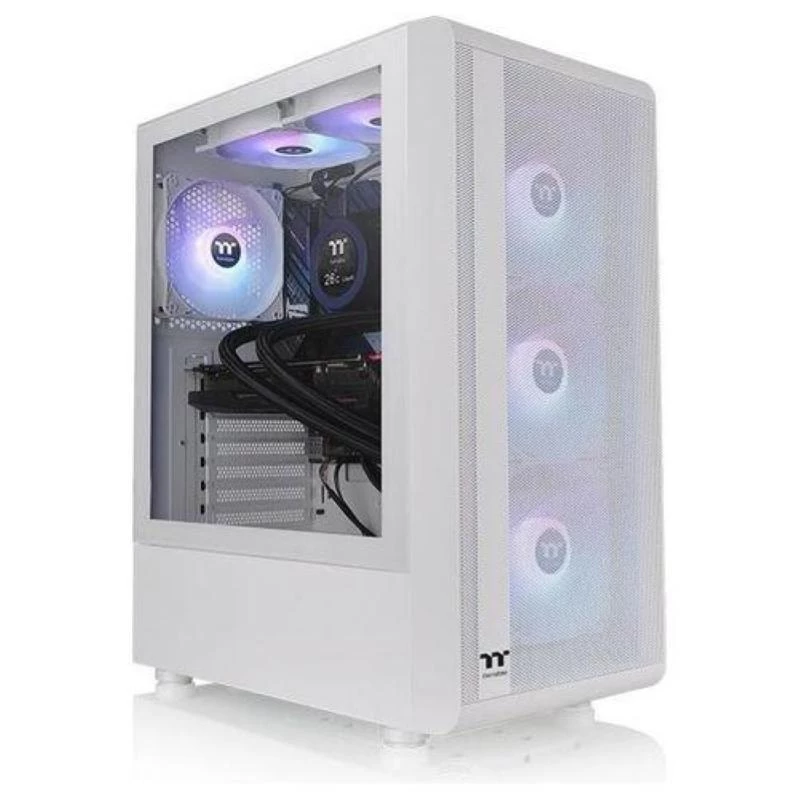 Caixa de PC Thermaltake S200 TG Tempered Glass ARGB Snow Edition Mid Tower