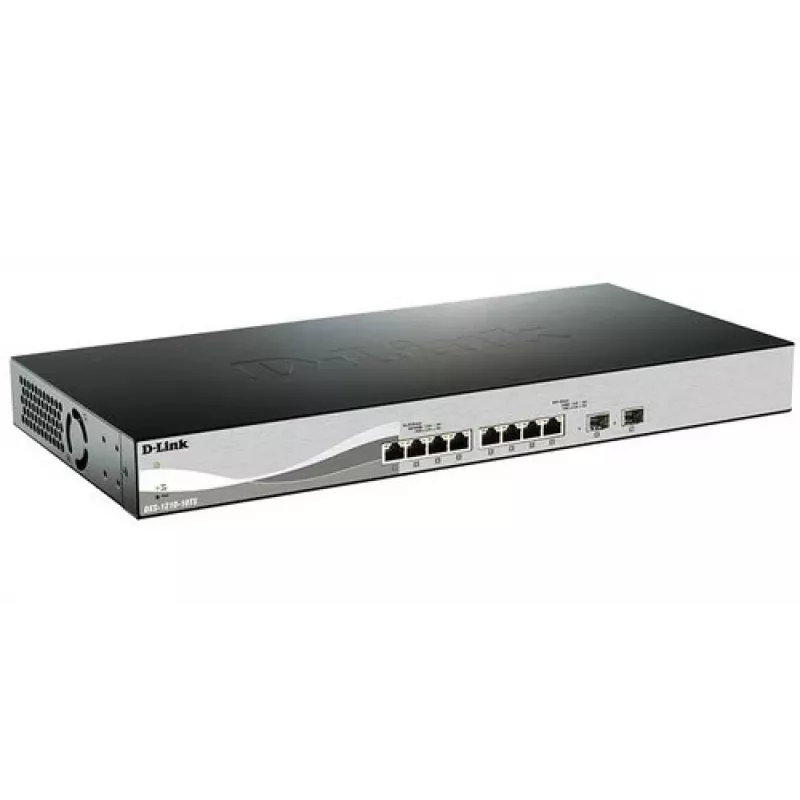 D-Link DXS-1210-10TS Managed L2/L3 10G Ethernet (100/1000/10000) 1U preto, prateado