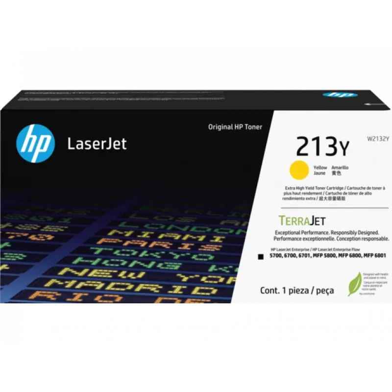 Toner HP 213Y amarelo extra alto rendimento original para LaserJet