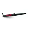 Esperanza SALMA EBL007 modelador de cabelo cónico, cilindro de cerâmica 13–25 mm, 25 W, cabo giratório de 1,7 m, preto/rosa