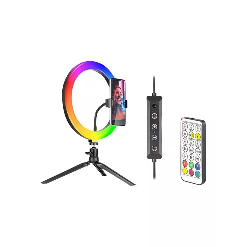 Anel de luz RGB 26 cm com tripé