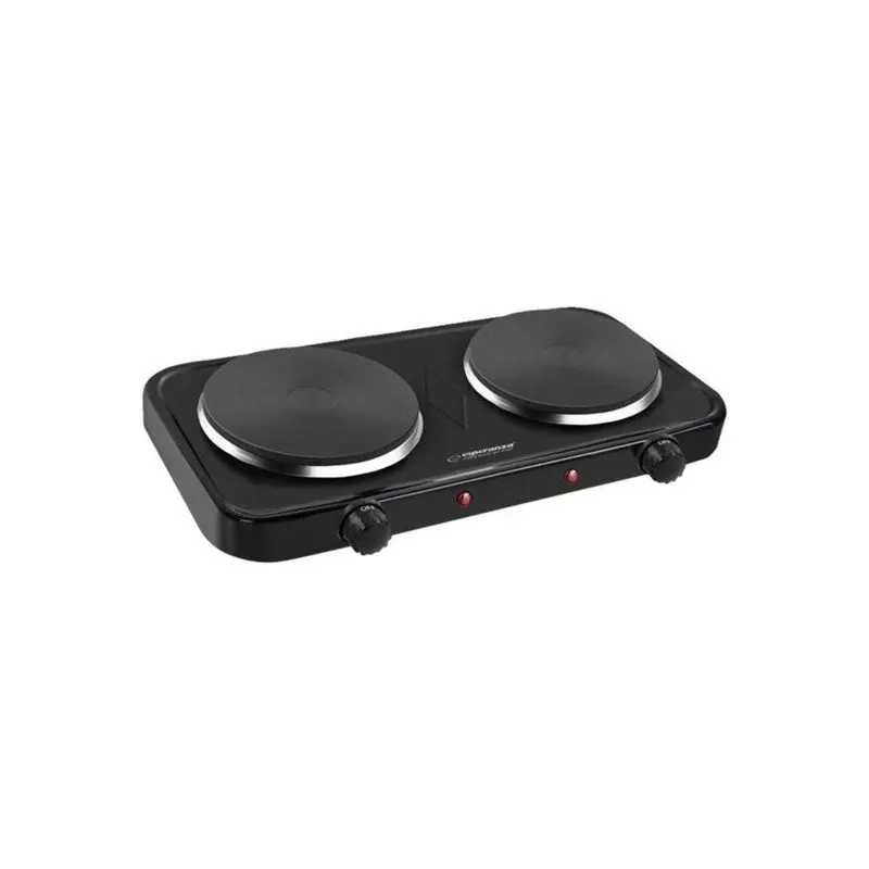 Esperanza Cotopaxi EKH010K placa de cozinha elétrica, 2 zonas (15,5 cm), 2000 W, preta