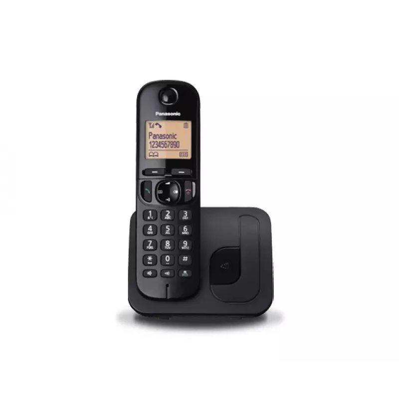 Telefone DECT Panasonic KX-TGC 210 PDB Preto com Identificação de Chamadas