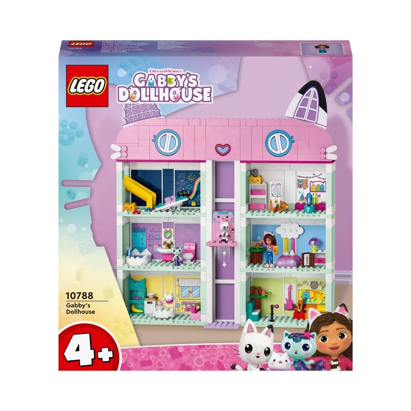 Brinquedo de construção LEGO Gabby's Dollhouse conjunto 10788 — 498 peças, 3 minifiguras, para crianças a partir dos 4 anos