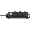 Brennenstuhl 1159950013 - 2 m - Interior/Exterior - Unmanaged - IP44 - Resistente ao pó - Resistente à chuva - Protegido contra salpicos - Preto