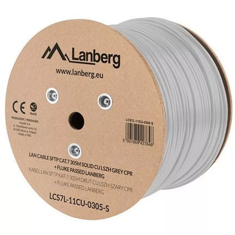 Cabo de rede Lanberg LCS7L-11CU-0305-S RJ45 Cat7 305 m branco
