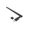 Lanberg NC-1200-WIE adaptador WiFi USB 3.0 AC1200 de banda dupla, 1 antena externa + 1 interna, preto