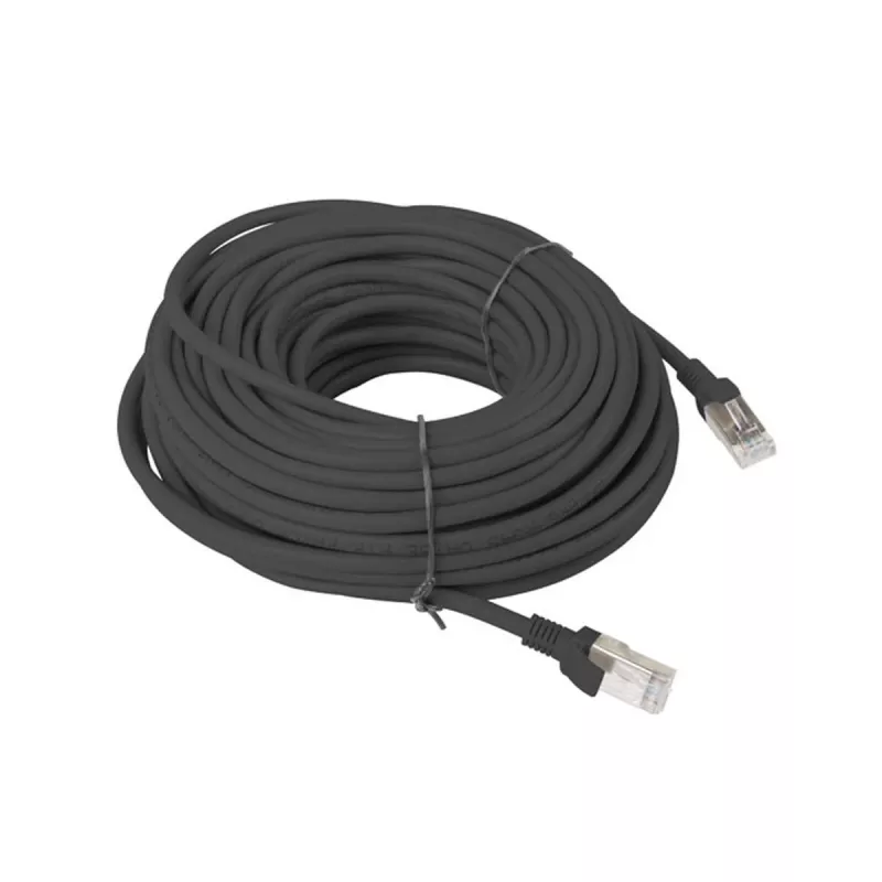 Cabo de rede LANBERG Cat6 PCU6-10CC-2000-BK — 20 m, U/UTP, RJ-45, preto