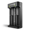 Carregador de pilhas everActive LC200 doméstico USB, 2 compartimentos, Li-Ion, compatível com A/AA/AAA/AAAA/C/D, entrada 5 V, saída 4,2 V, preto