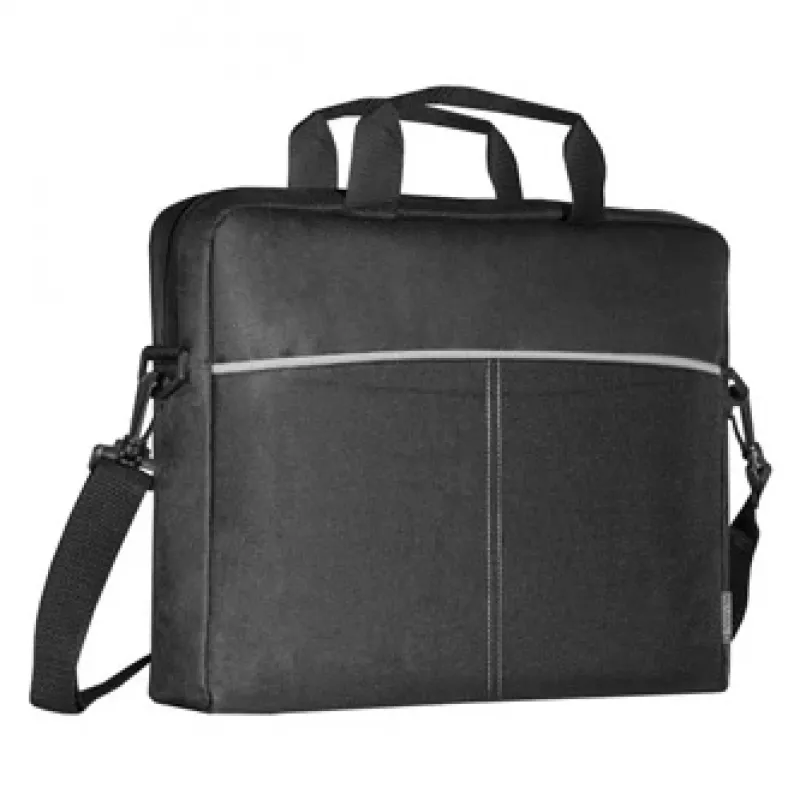 Mala para portátil DEFENDER Lite 39,6 cm (15,6 polegadas) preto/cinzento, poliéster, fecho de correr, pega de transporte, alça removível