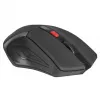 Rato sem fios DEFENDER ACCURA MM-275 RF, ótico, ambidestro, 1600 DPI, recetor USB RF, 5–6 botões, preto/vermelho