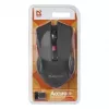 Rato sem fios DEFENDER ACCURA MM-275 RF, ótico, ambidestro, 1600 DPI, recetor USB RF, 5–6 botões, preto/vermelho