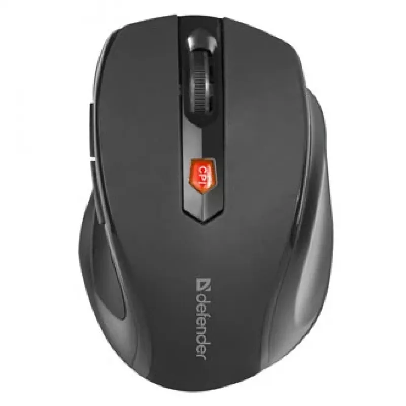 Rato ótico sem fios RF para destro DEFENDER ULTRA MM-315 — 1600 DPI, 6 botões, recetor USB, preto