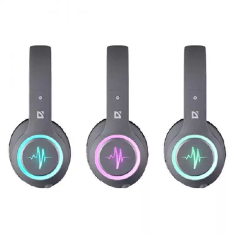 Headset DEFENDER FREEMOTION B571 LED sem fios binaural, drivers 4 cm, bateria 6–8 h, construção fechada, 20–20000 Hz