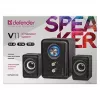 Altifalantes DEFENDER V11 11 W com fios 2.1 altifalantes satélite de secretária, USB 5 V, preto