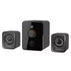 Defender V12 65212 colunas para computador 2.1, 11 W, subwoofer de 5 W, alimentadas por USB, retroiluminação LED, pretas, 115 x 130 x 223 mm