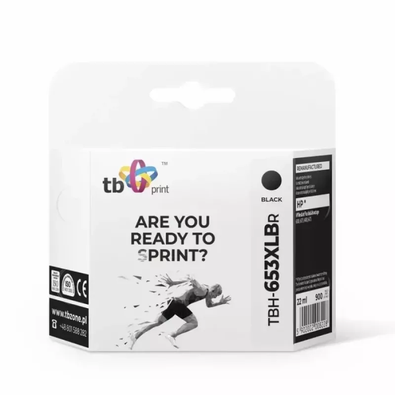 Tinta para HP DJ6075 TBH-653XLBR preto ref.