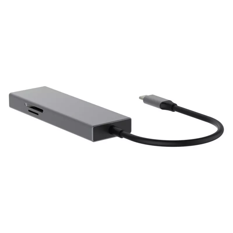 Adaptador TB USB-C 7v1 USB 3.0, 2xUSB 2.0, HDMI, PD, SD/TF