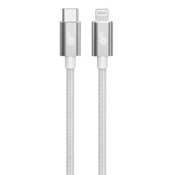 Cabo TB USB-C - Lightning entrançado 1m, Prateado