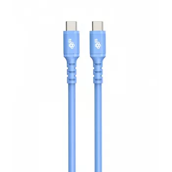 Cabo USB C - USB C 1m. silicone Azul