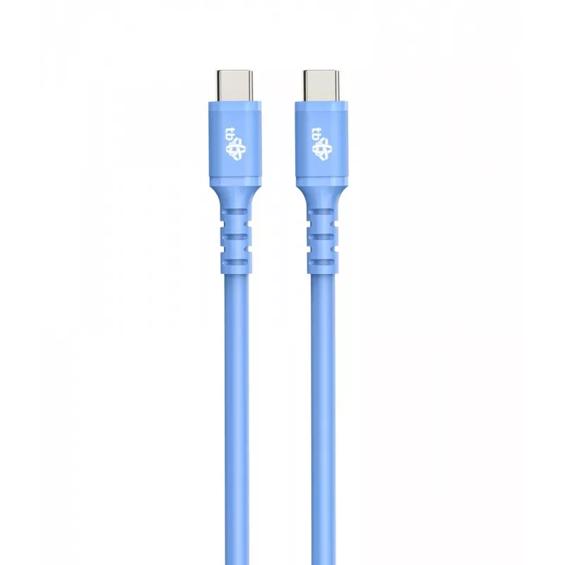 Cabo USB C - USB C 1m. silicone Azul