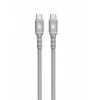 Cabo USB C - USB C 1 m. silicone Cinzento