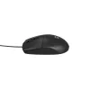 Rato de escritório com fios NATEC Ruff Plus USB Type-A, destro, 1200 DPI, 3 botões, preto
