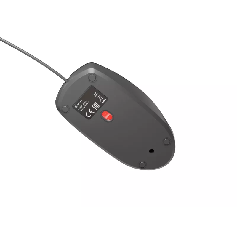 Rato de escritório com fios NATEC Ruff Plus USB Type-A, destro, 1200 DPI, 3 botões, preto
