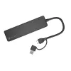 Hub USB NATEC Mayfly USB 3.2 Gen 1 Type-A Type-C 5000 Mbit/s preto