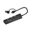 Hub USB NATEC Mayfly USB 3.2 Gen 1 Type-A Type-C 5000 Mbit/s preto