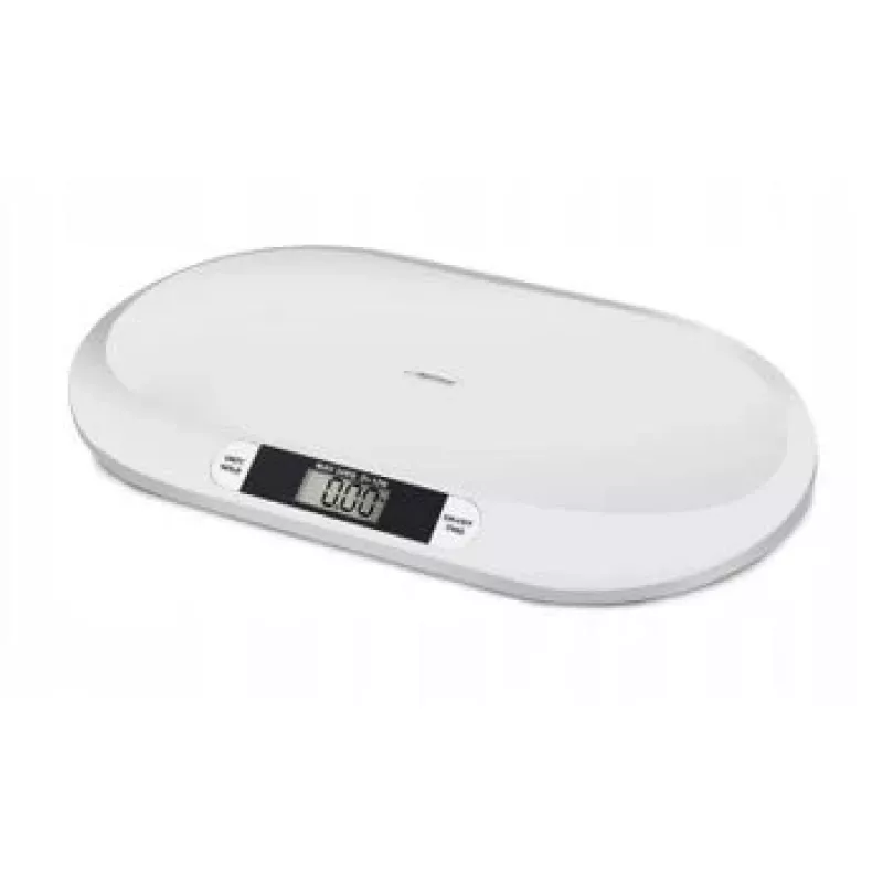 Esperanza EBS019 Bebe balança eletrónica para bebés, 20 kg, precisão de 10 g, ecrã LCD, branca