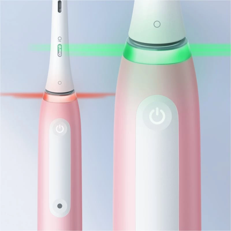 Escova de dentes elétrica Oral-B iO3 Série recarregável para adultos número de cabeças incluídas 1 rosa blush número de modos de escovagem 3