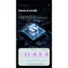 Auscultadores USAMS Bluetooth 5.0 TWS IAseries sem fios preto/preto BHUIA01 (US-IA04)
