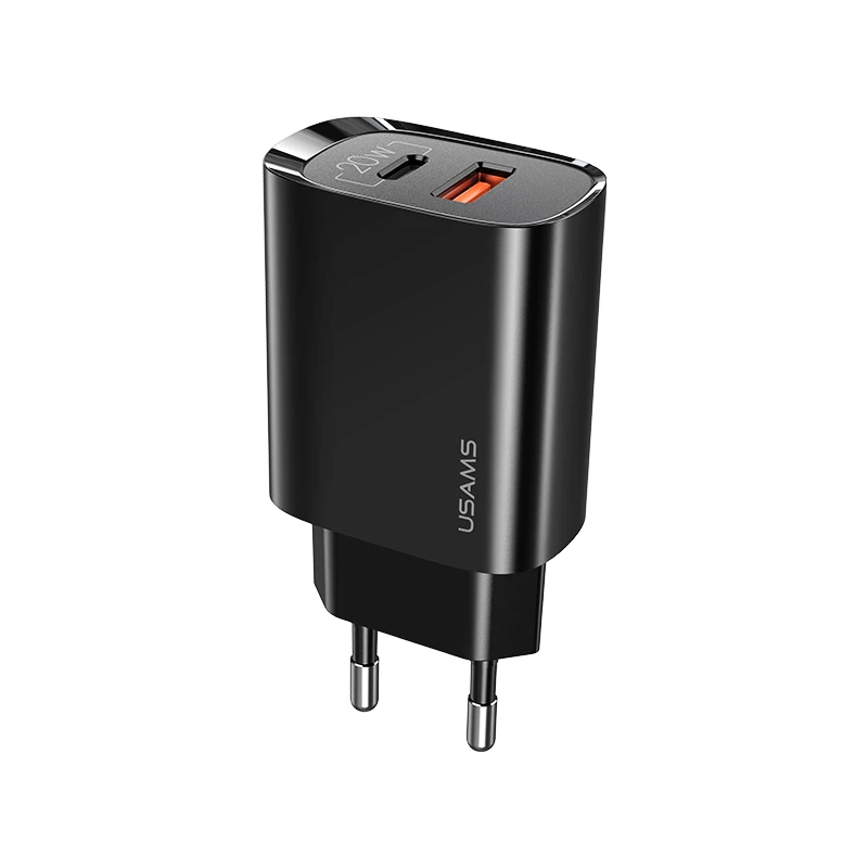 Carregador usams T35 20W PD3 USB-C para USB adaptador de carregamento rápido