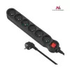 Extensão elétrica Maclean MCE188 5m 6 tomadas interior preto
