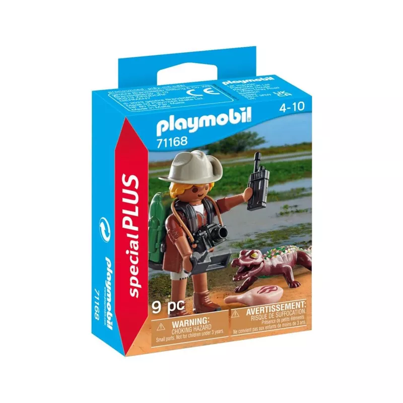 Playmobil Special Plus investigador com jacaré jovem conjunto de brincar