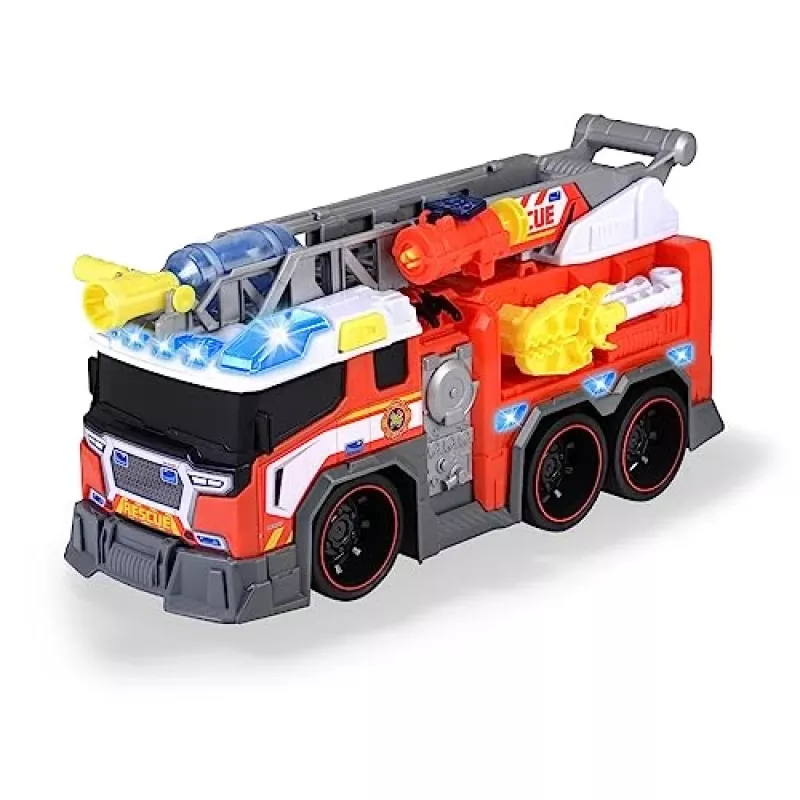 Carro de brincar bombeiros Dickie modelo 203307000 — a pilhas, a partir dos 3 anos, cores: preto/azul/vermelho/branco/amarelo