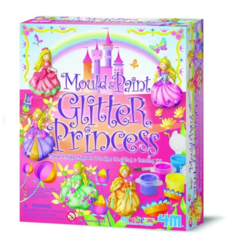 Conjunto criativo 4m Glitter Princesses modelo 3528 — conjunto de trabalhos manuais com decorações com purpurina