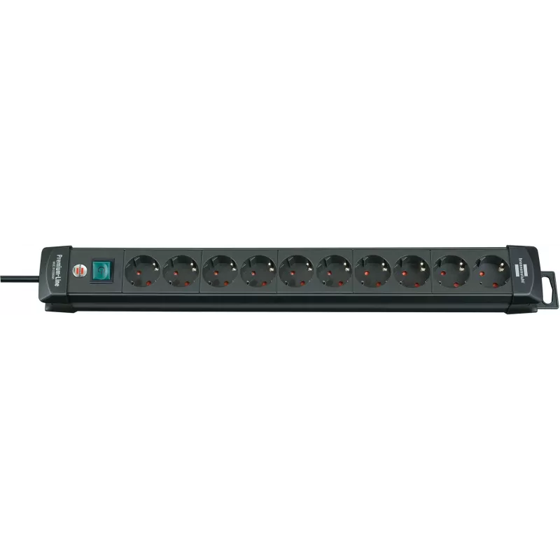 Extensão elétrica Brennenstuhl 1951100100 3 m 10 tomadas interior preta