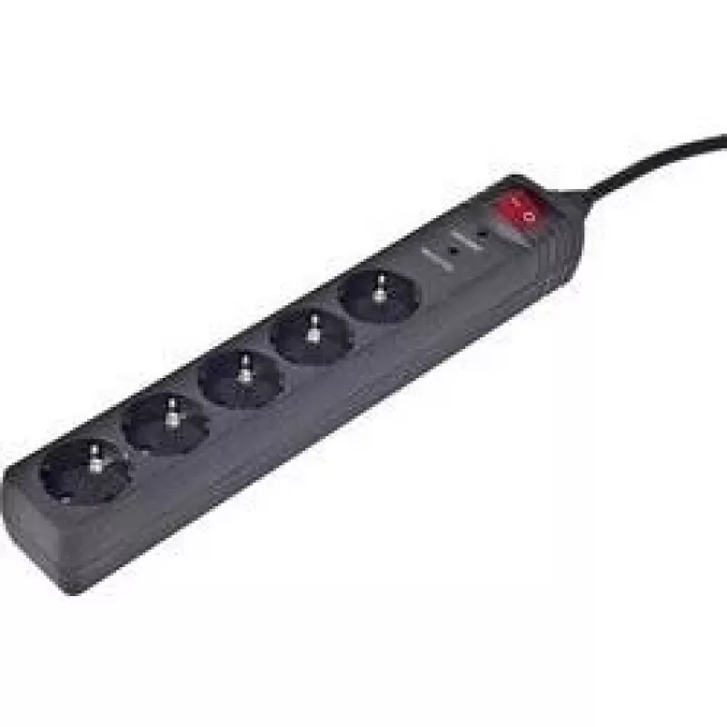 Proteção contra sobretensão EnerGenie SPG5-C-15 preto 5 tomadas AC 250 V 4,5 m