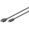 Cabo USB Wentronic goobay - Micro-USB Type-B (macho) para USB-C (macho) - USB 3.1 - 60 cm - ficha C reversível (67995)