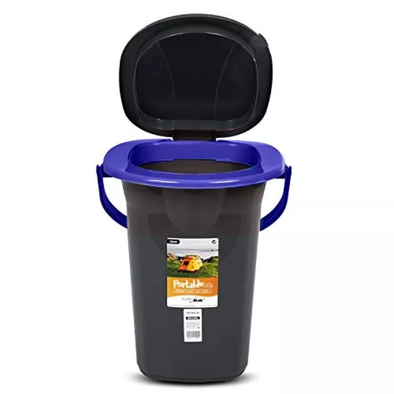 GreenBlue GB320BB sanita portátil de campismo em balde, 19 l, preto/azul-marinho