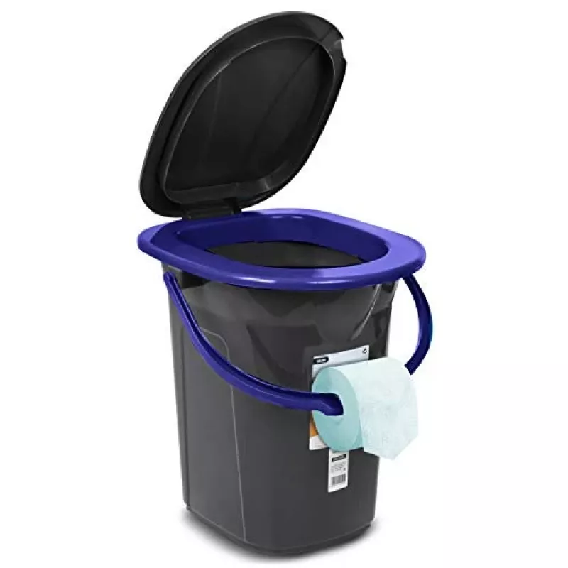 GreenBlue GB320BB sanita portátil de campismo em balde, 19 l, preto/azul-marinho