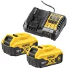 Conjunto de bateria e carregador DeWALT DCB1104P2 18 V 5,0 Ah (2 baterias, carregador)
