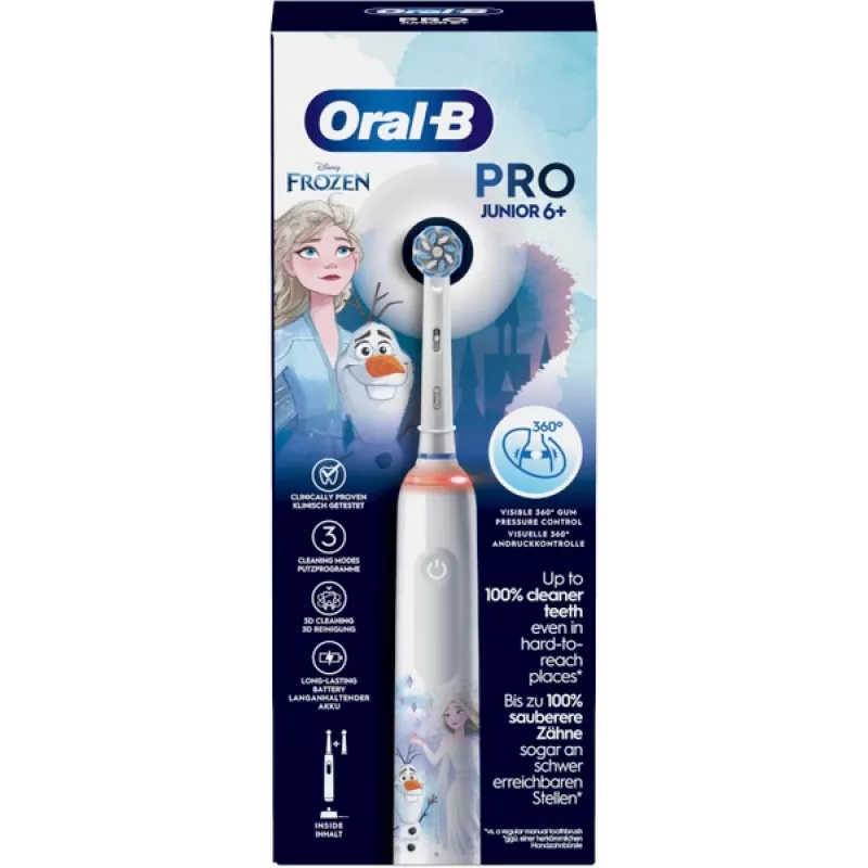 Escova de dentes elétrica rotativa Oral-B PRO Junior Frozen