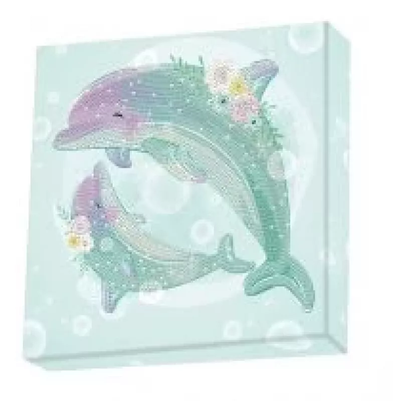Conjunto de pintura com diamantes para crianças Diamond Dotz DBX.059 — diamantes multicoloridos, cera de gel, tabuleiro, conjunto com caixa