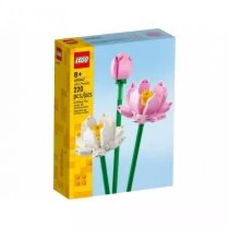 Conjunto de construção LEGO 40647 Lotus Flowers — modelo modular da Botanical Collection, 220 peças, altura 300 mm, idade 8+