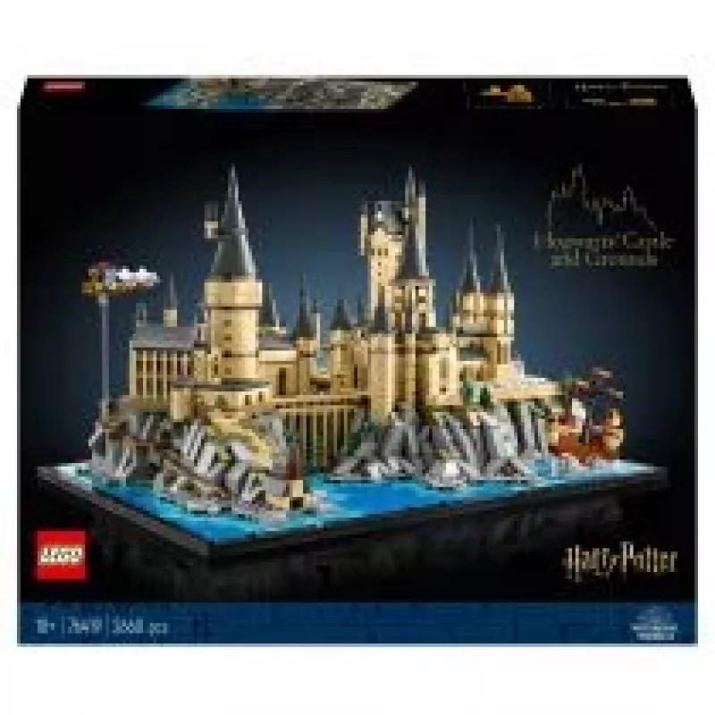 LEGO 76419 Harry Potter Castelo de Hogwarts e Terrenos, grande conjunto para adultos com locais icónicos: Grande Salão, Câmara dos Segredos e mais, Dia dos Namorados