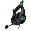 Kraken Kitty V2 - Preto, Auscultadores gaming, Orelhas de gato, Iluminação reativa a streams, Microfone cardioide HyperClear, Drivers TriForce de 40 mm, Microfone integrado nas almofadas, Razer Chroma RGB (orelhas e almofadas), Som surround: Disponível apenas em